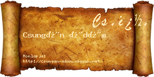 Csungán Ádám névjegykártya