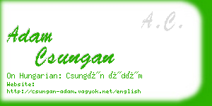 adam csungan business card